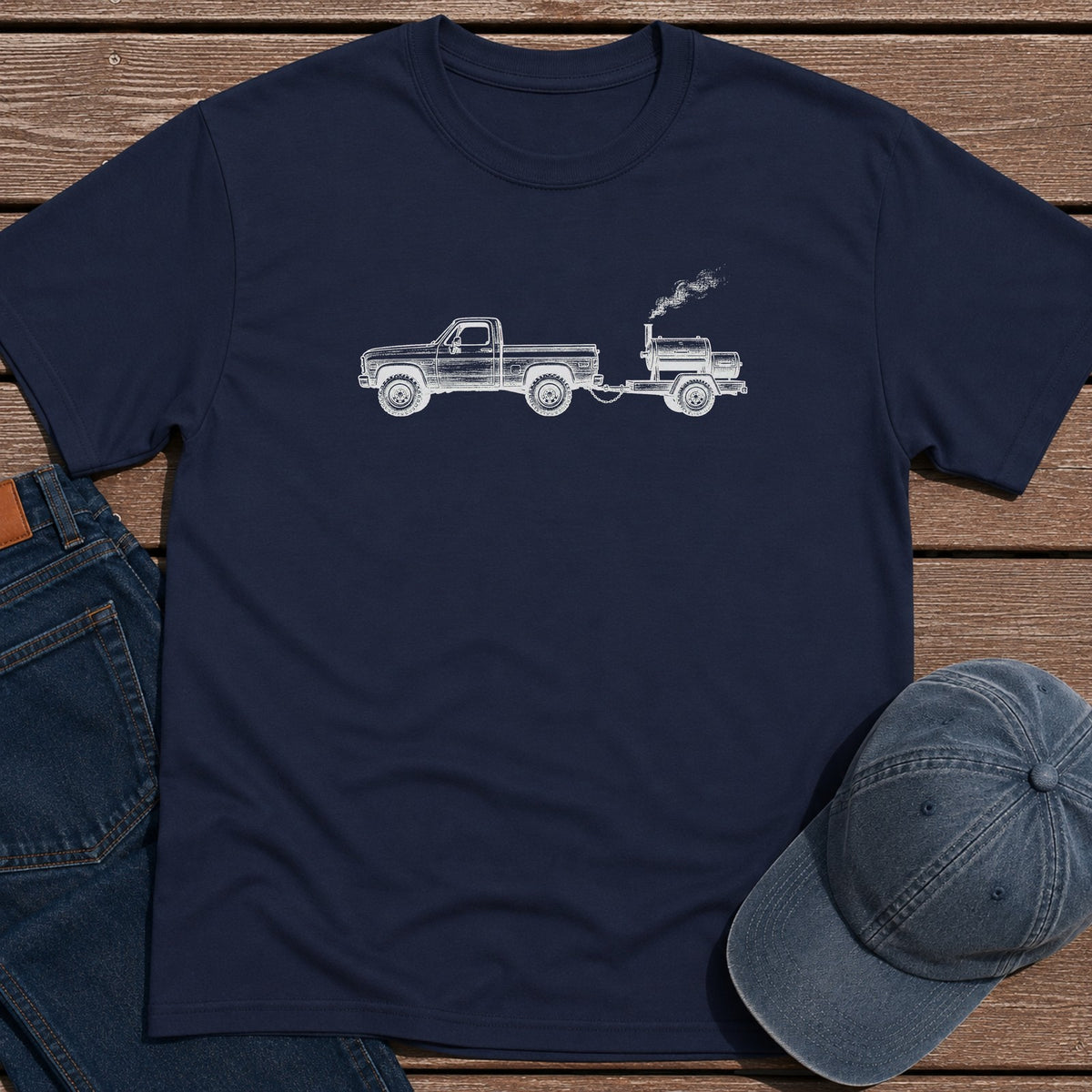 Trailer Pit T-Shirt - Navy
