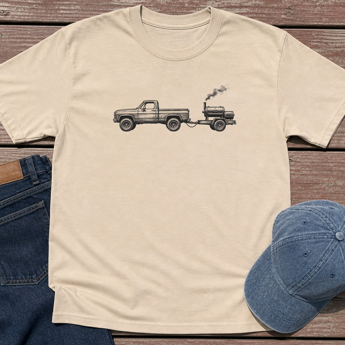 Trailer Pit T-Shirt - Sand