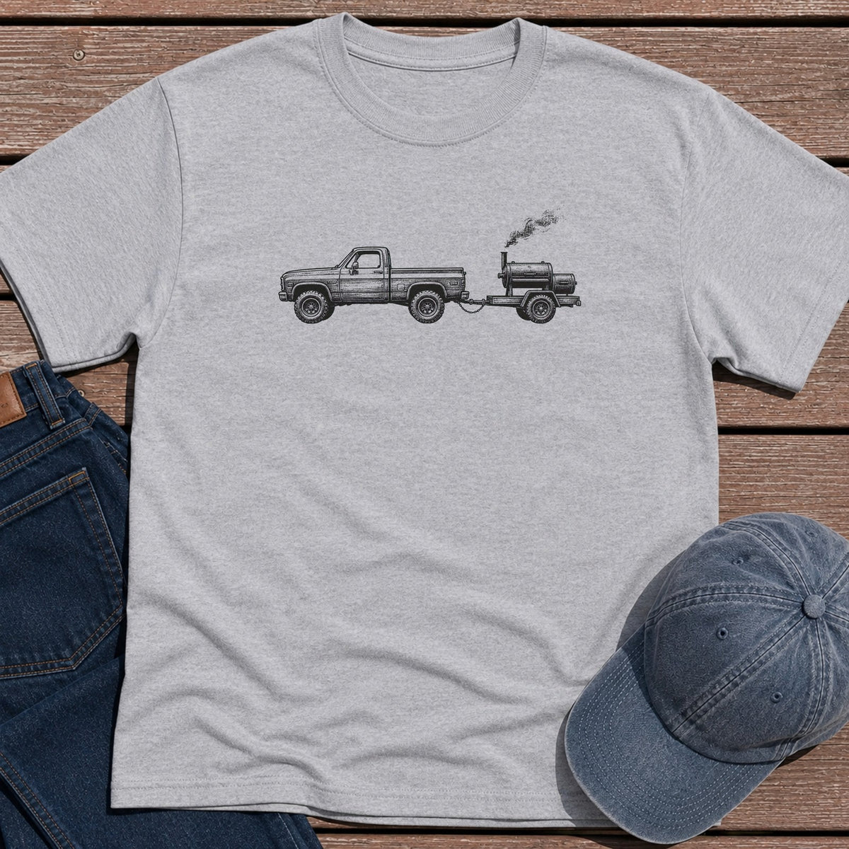 Trailer Pit T-Shirt - Sport Grey