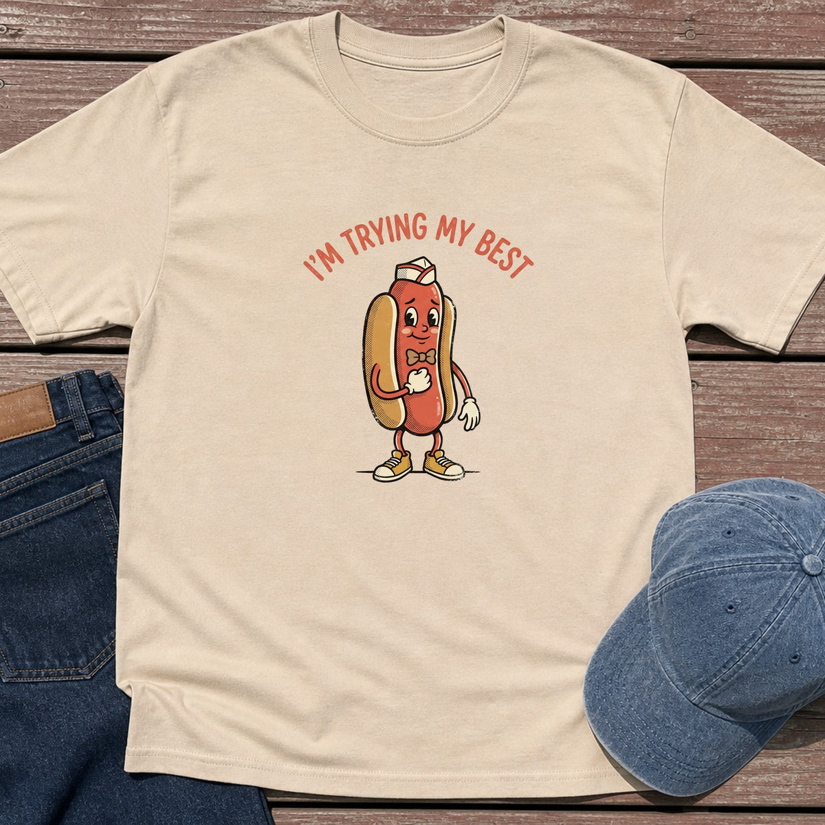 Trying My Best T-Shirt - Sand