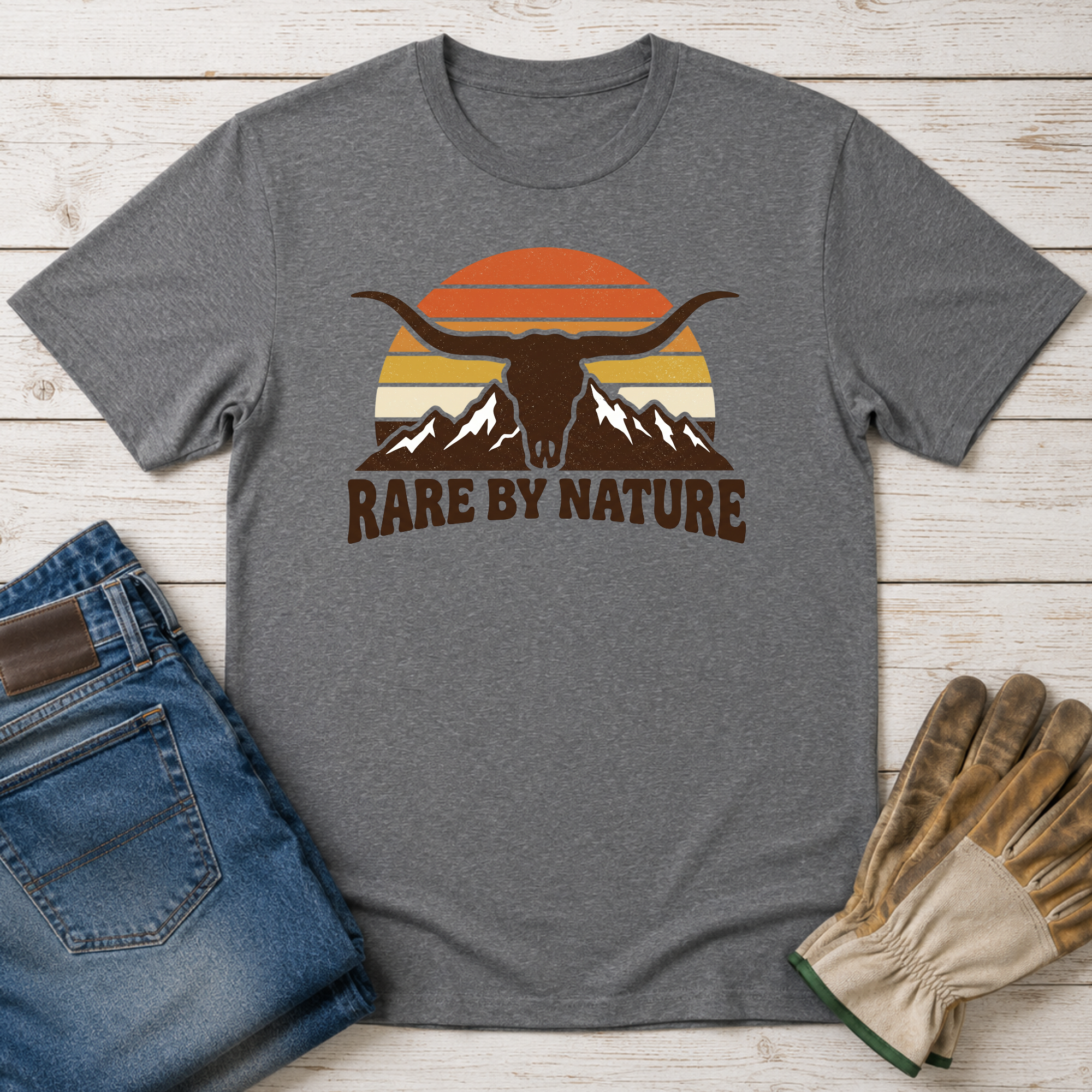 Rare by Nature Retro Sunset T-Shirt