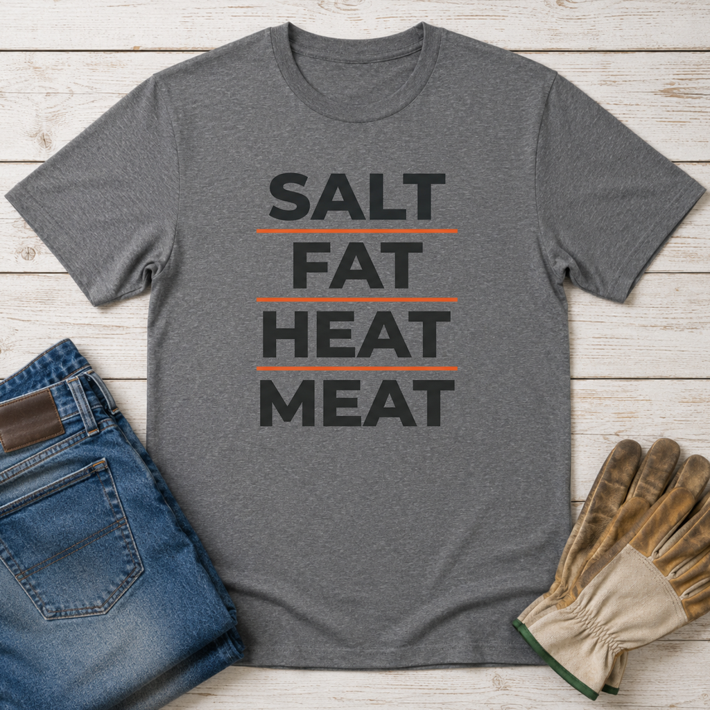 Salt Fat Heat Meat T-Shirt