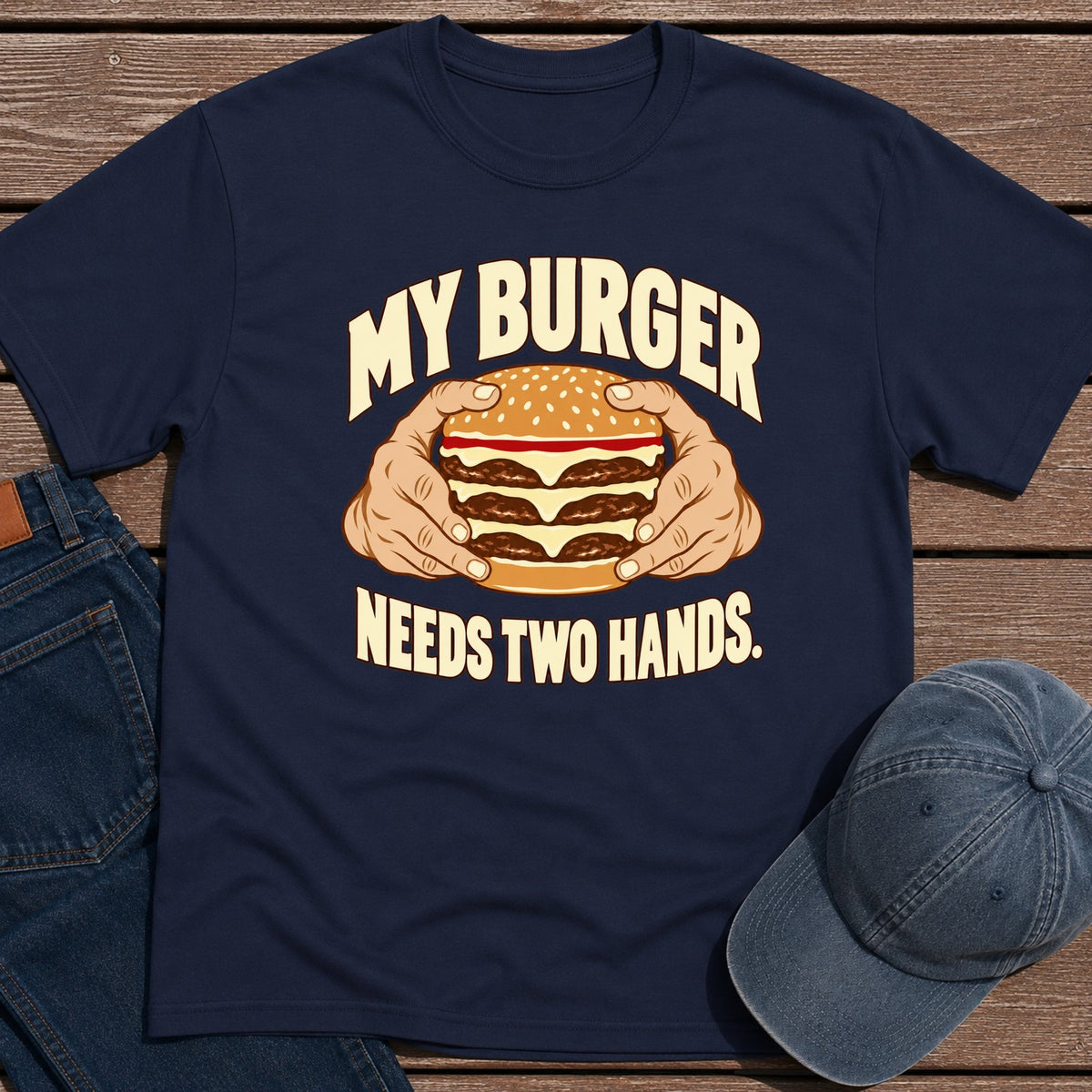Two Hands T-Shirt - Navy