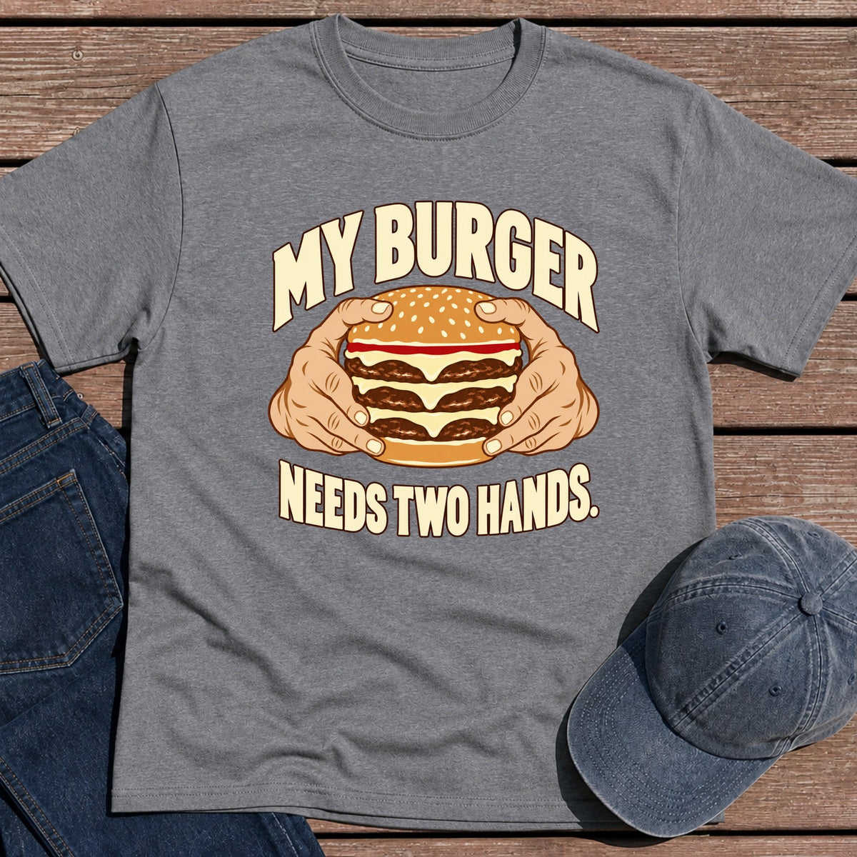 Two Hands T-Shirt - Tweed