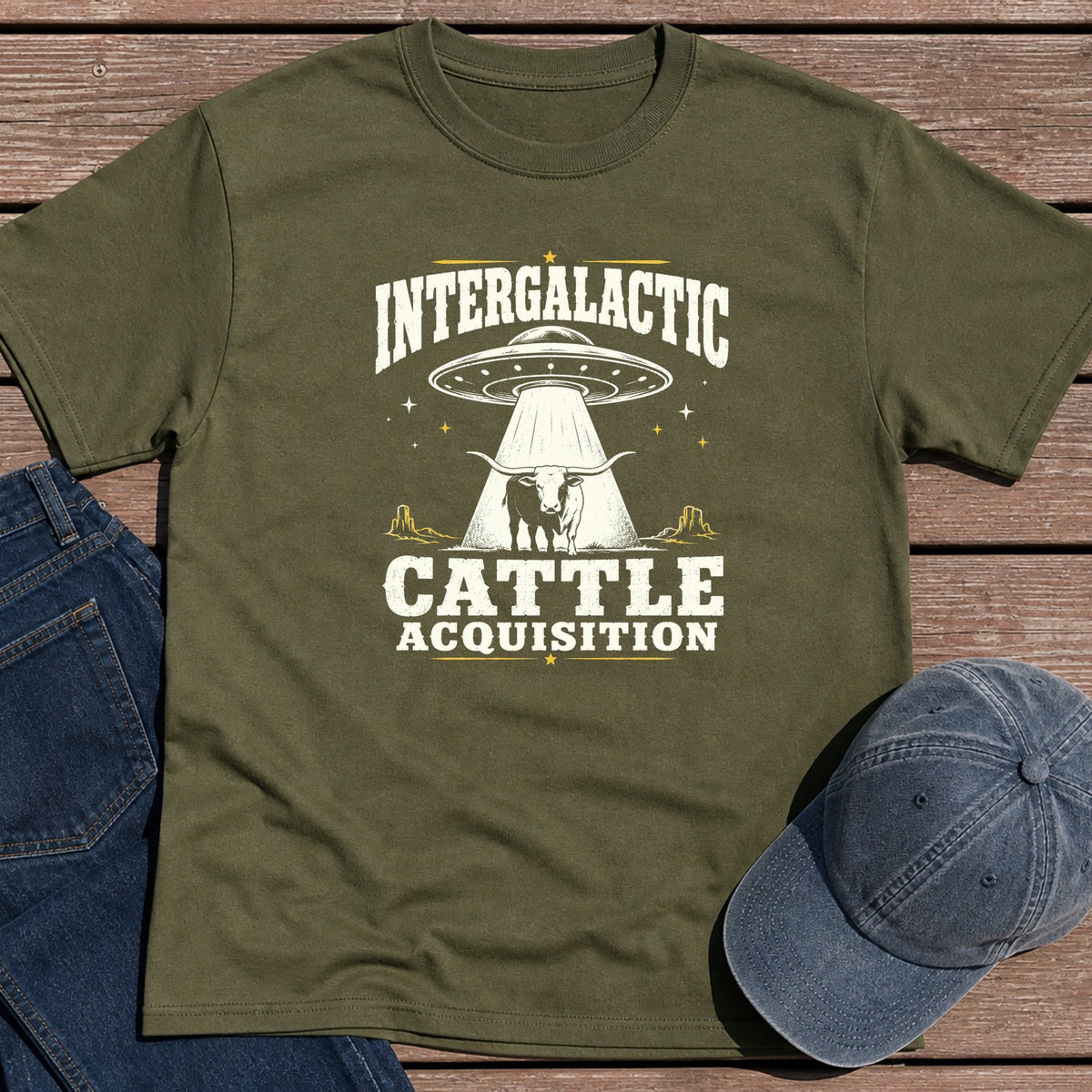 UFO Acquisition T-Shirt - Military Green