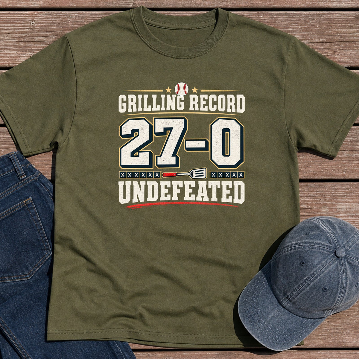 Undefeated Season T-Shirt - Military Green