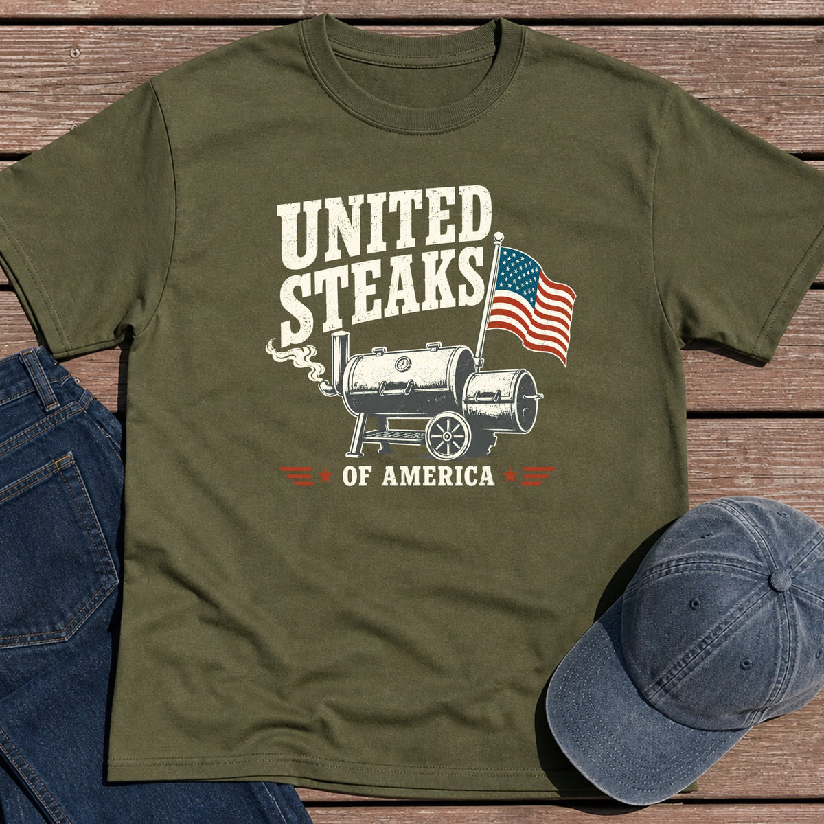 United Steaks T-Shirt - Military Green