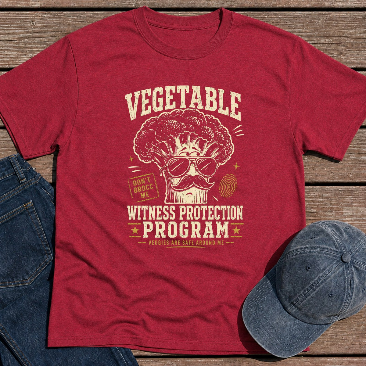 Veggie WITSEC T-Shirt - Antique Cherry Red