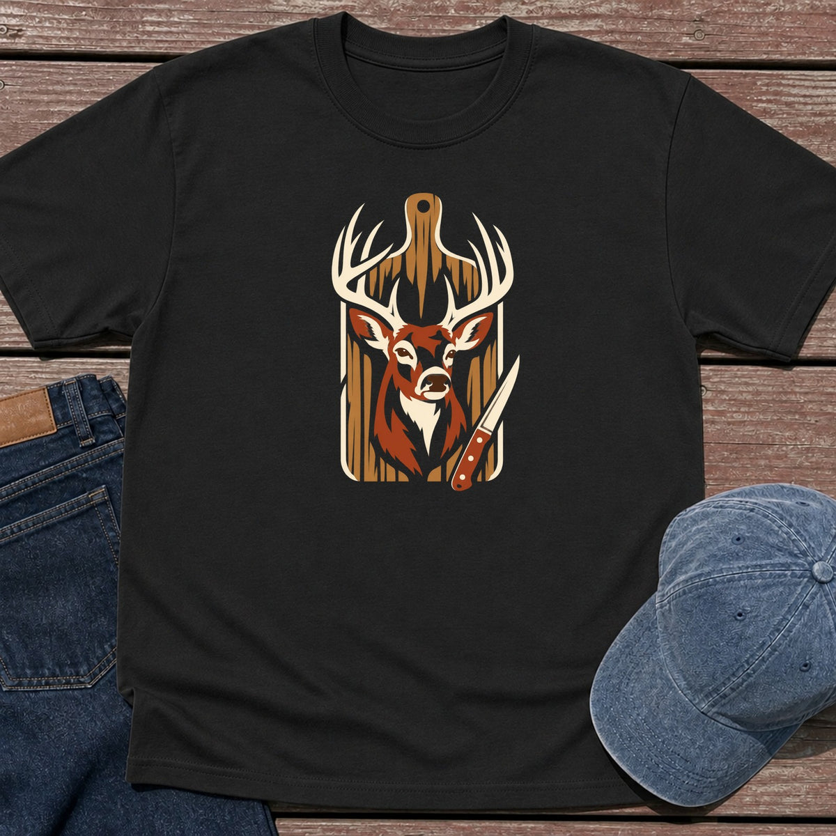 Venison Board T-Shirt - Black