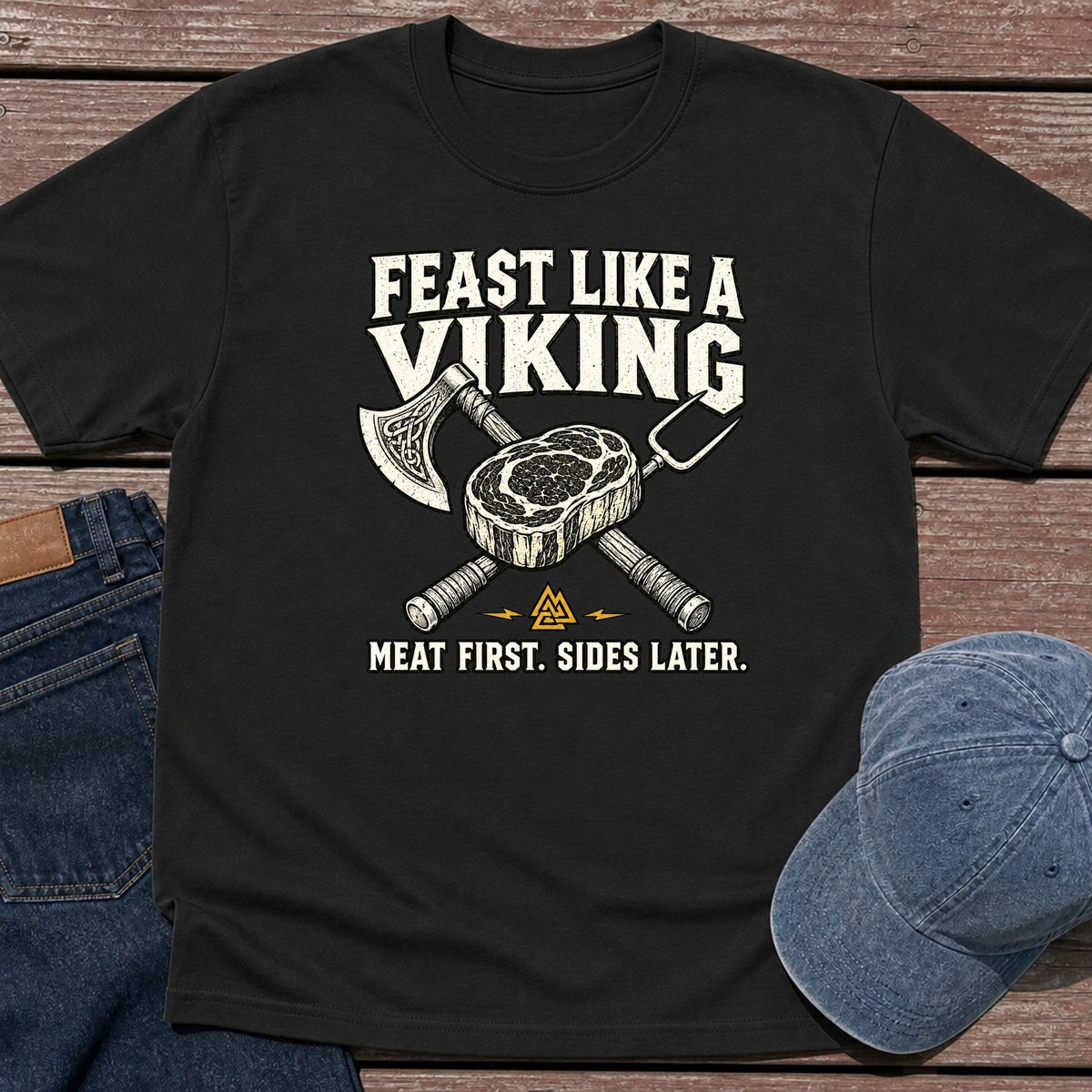 Viking Feast T-Shirt - Black