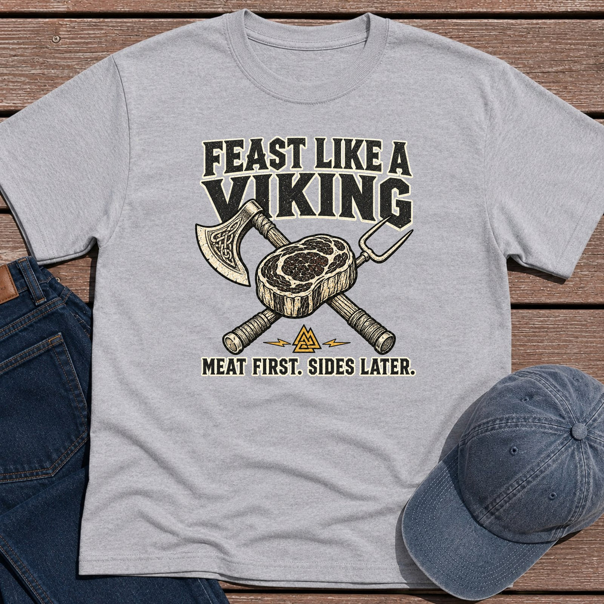 Viking Feast T-Shirt - Sport Grey