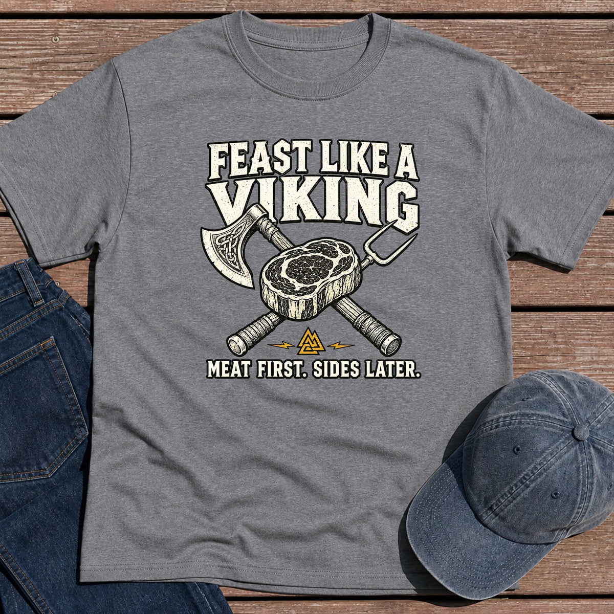 Viking Feast T-Shirt - Tweed