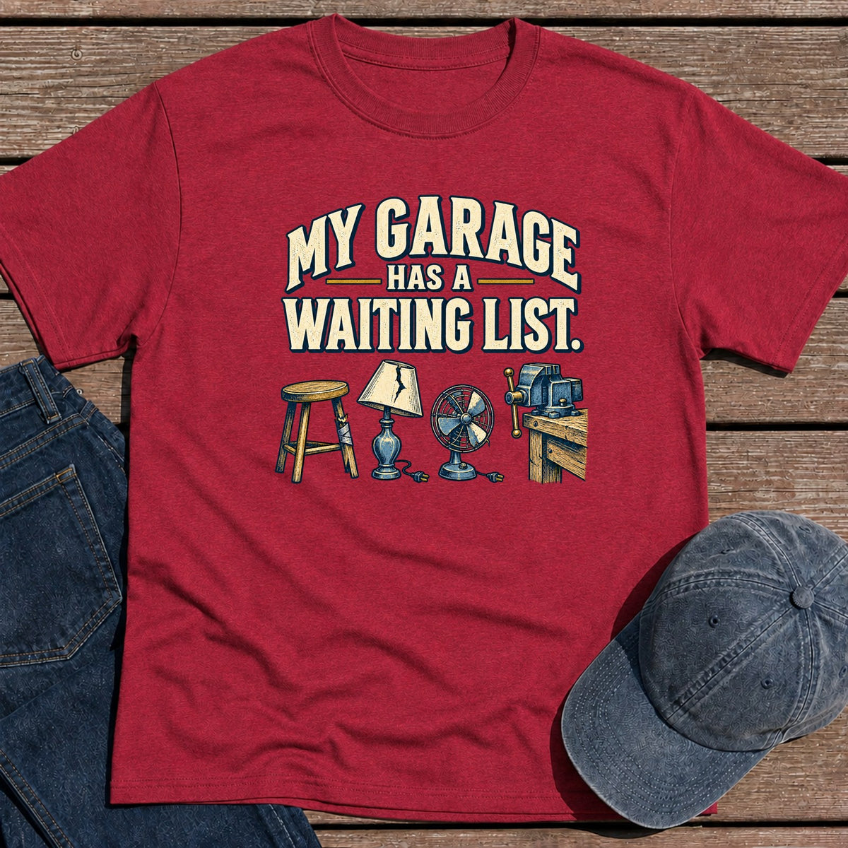 Waiting List T-Shirt - Antique Cherry Red
