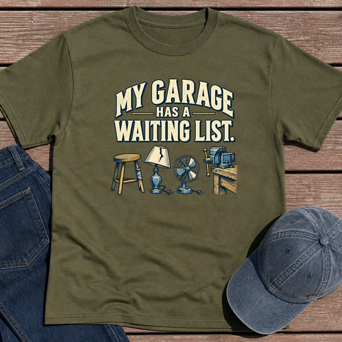 Waiting List T-Shirt - Military Green