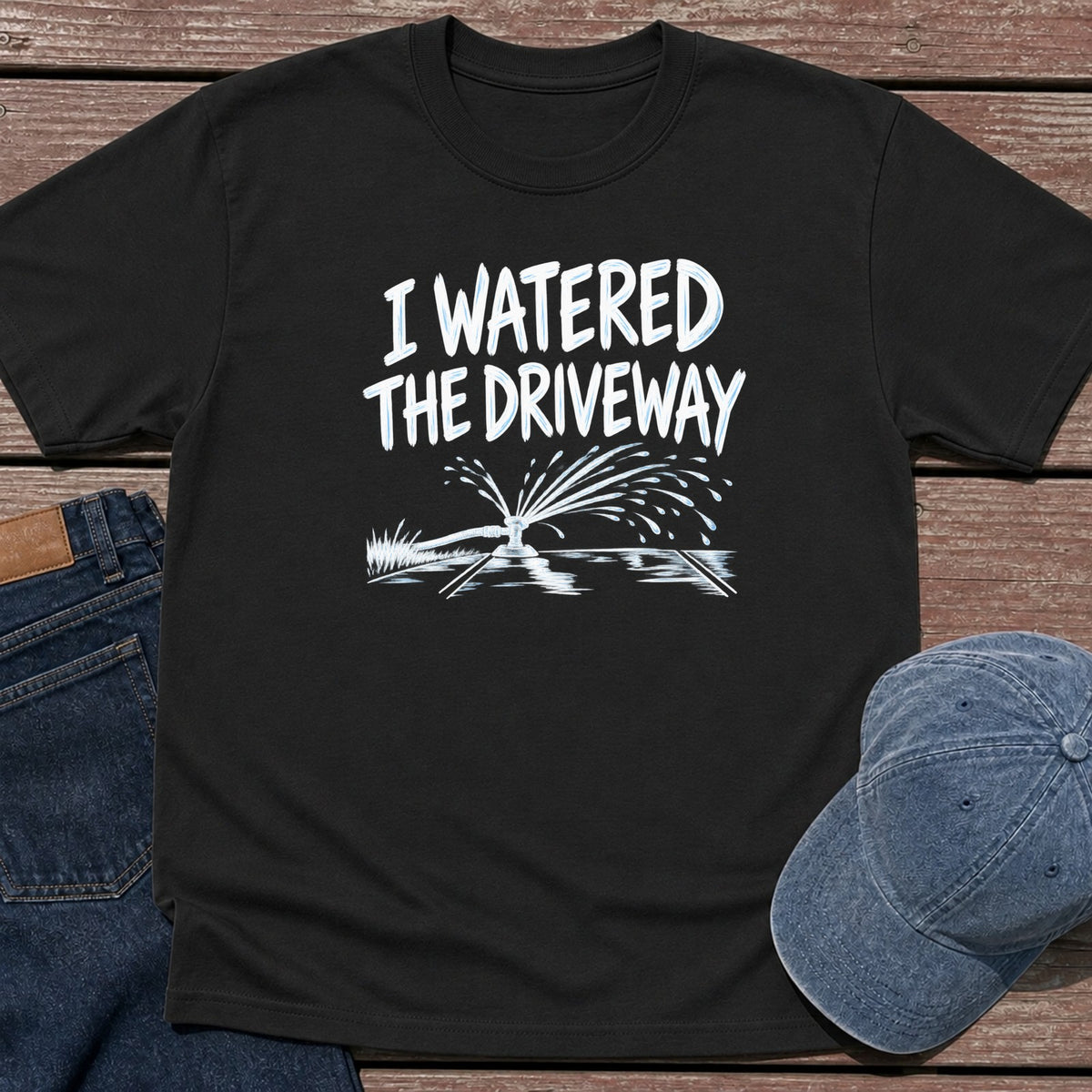 Watered Driveway T-Shirt - Black