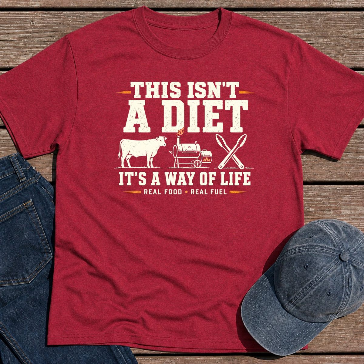 Way Of Life T-Shirt - Antique Cherry Red