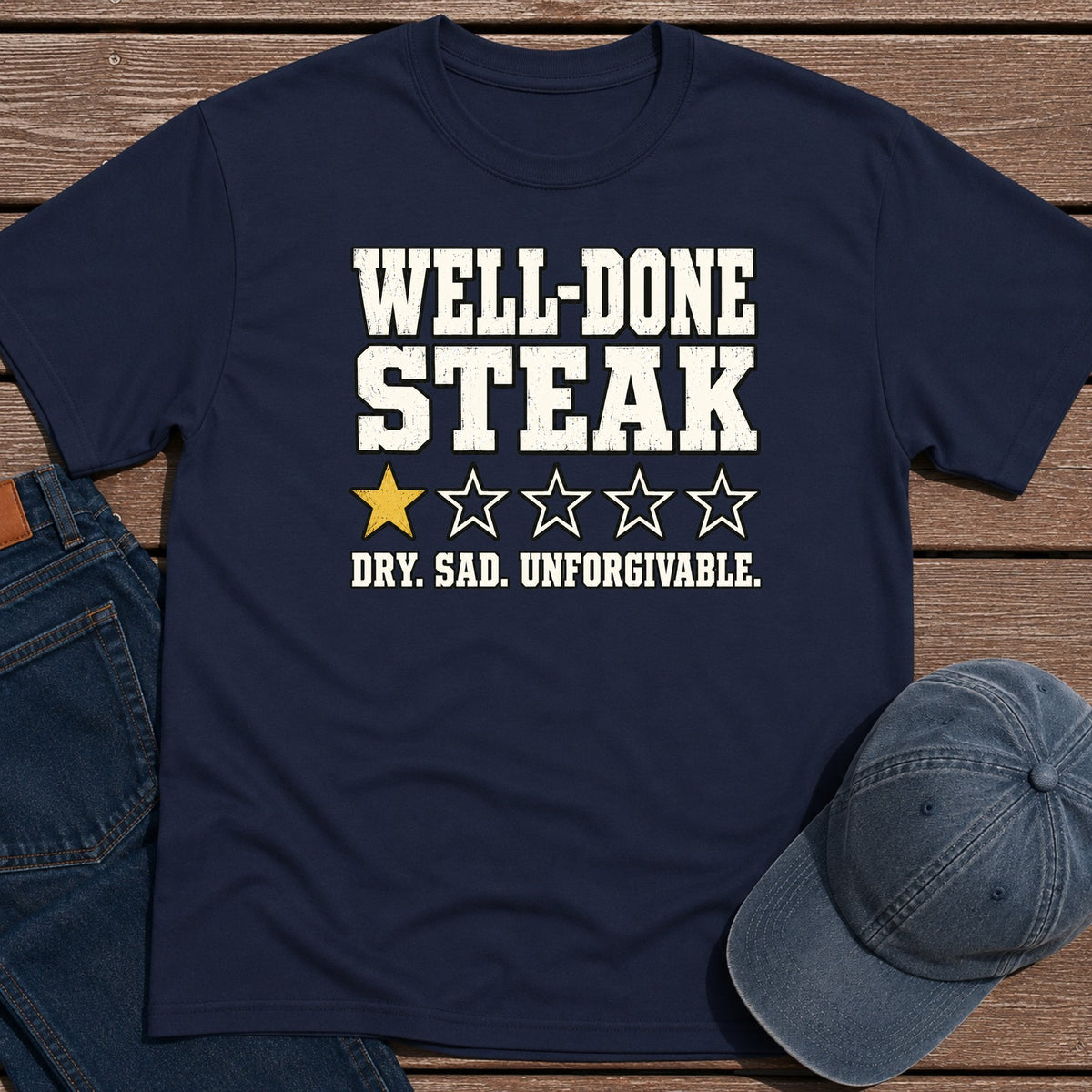Well-Done Review T-Shirt - Navy