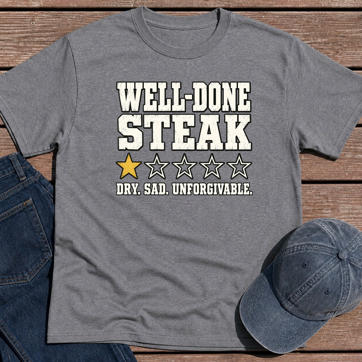 Well-Done Review T-Shirt - Tweed