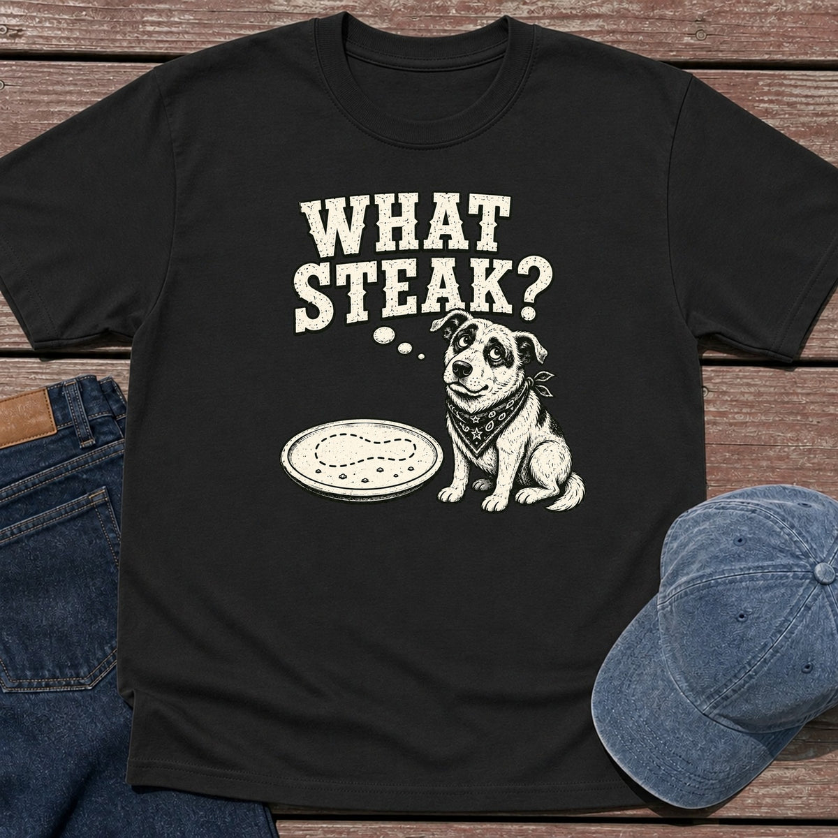 What Steak T-Shirt - Black