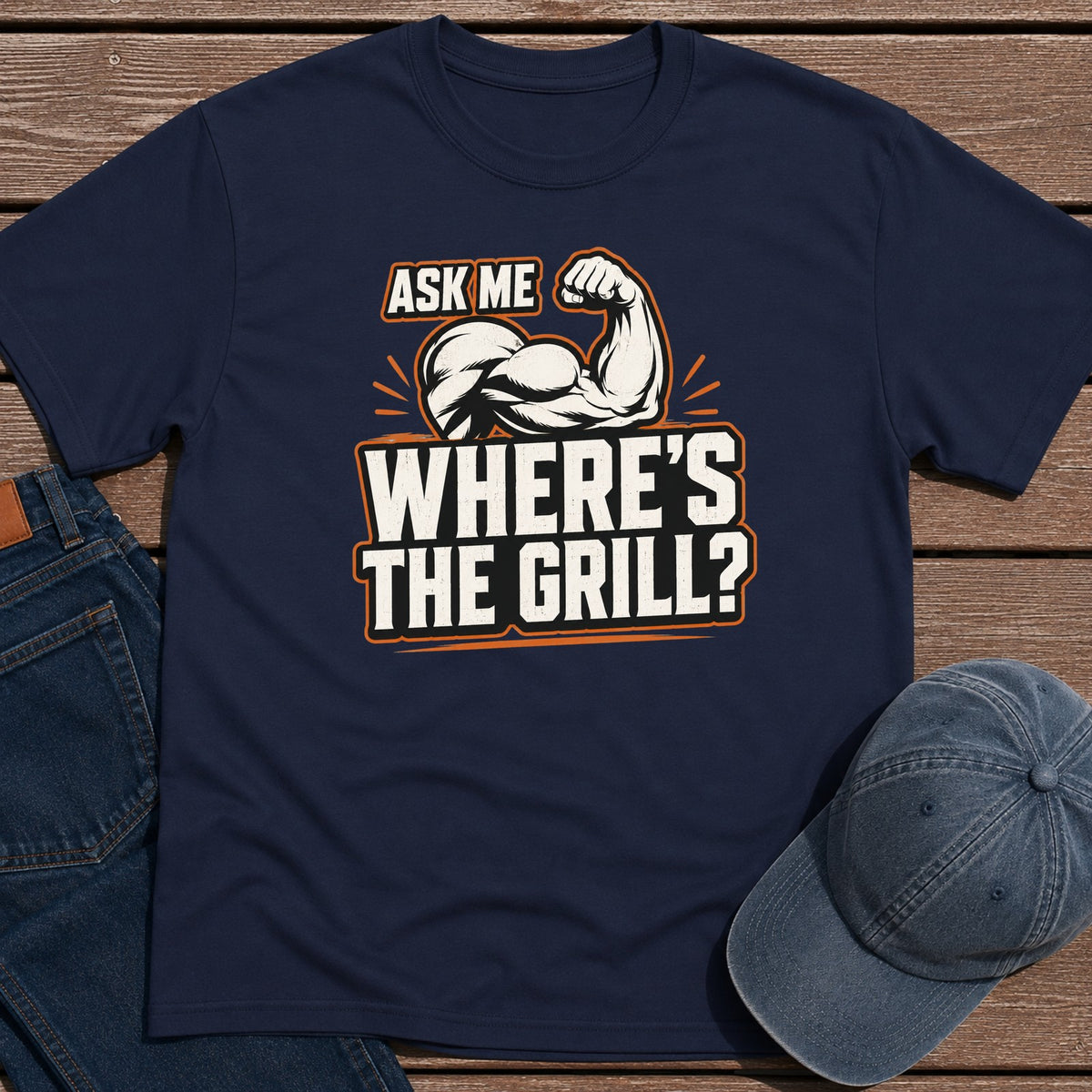 Where's the Grill T-Shirt - Navy