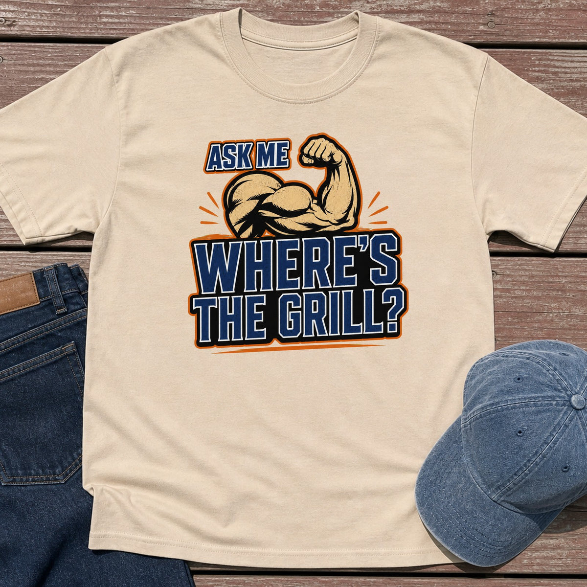 Where's the Grill T-Shirt - Sand