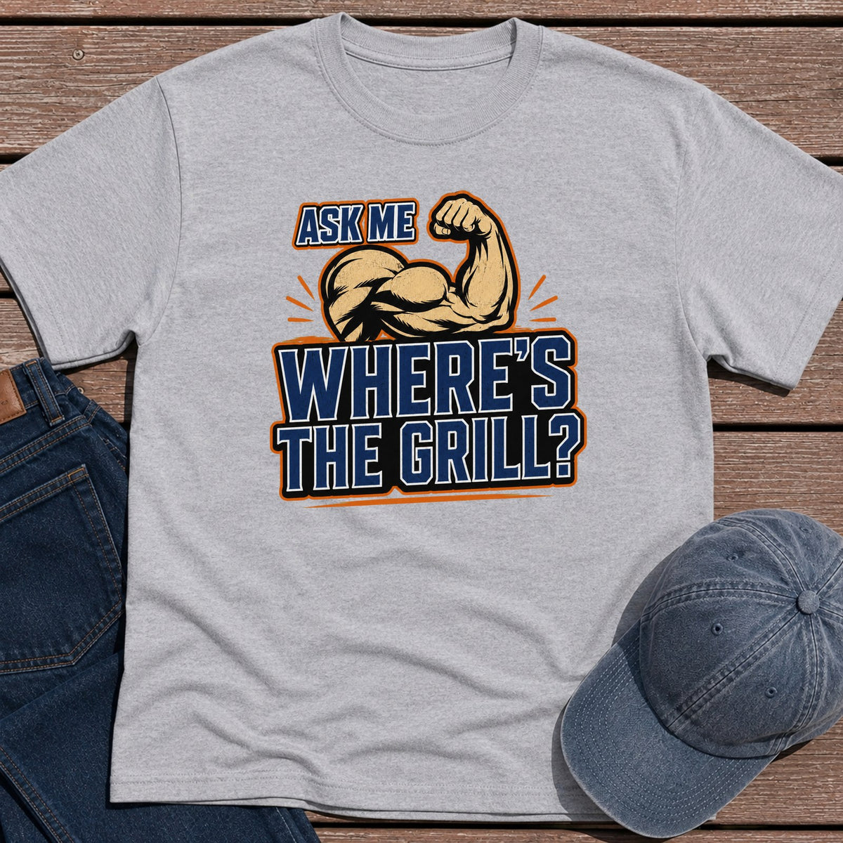 Where's the Grill T-Shirt - Sport Grey