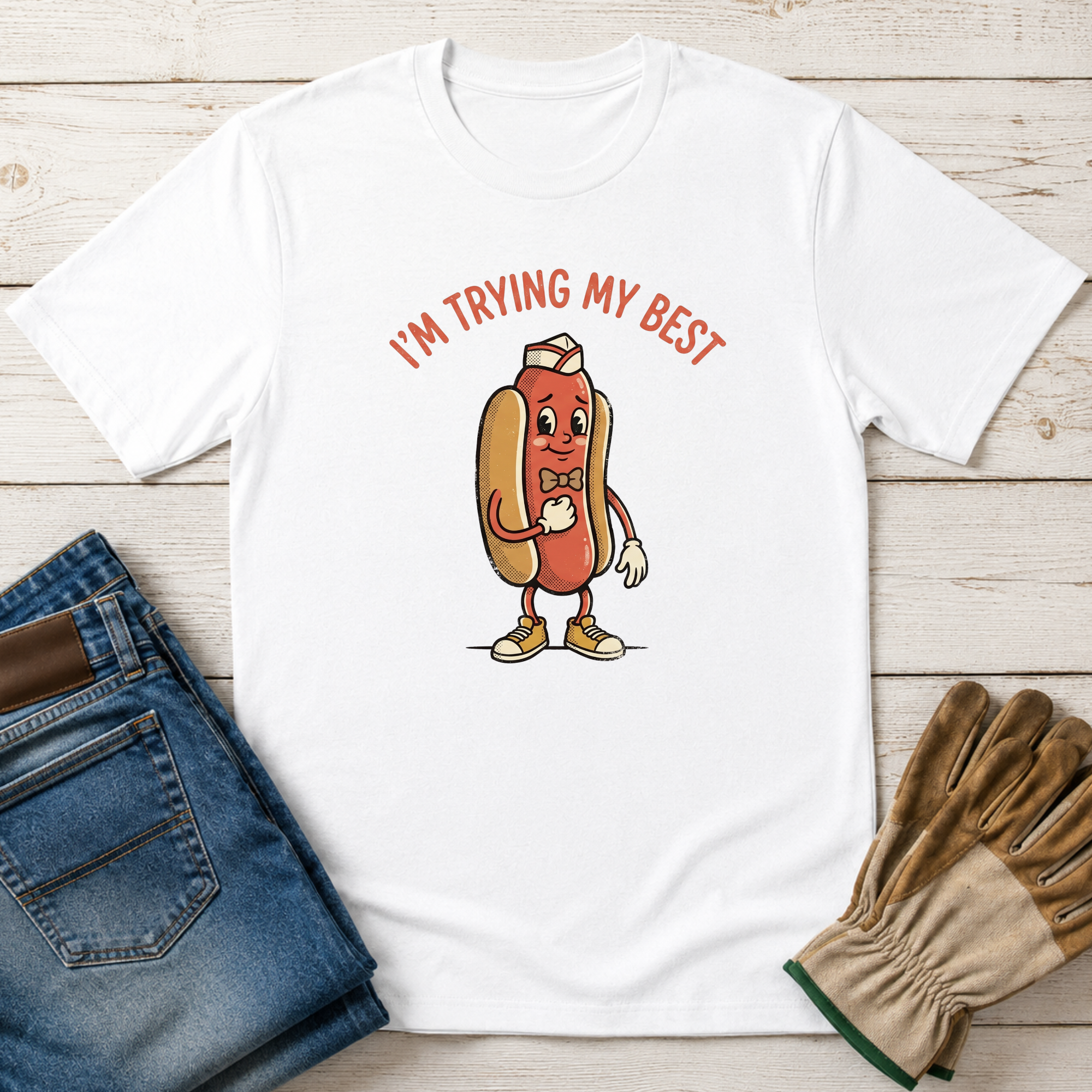 I'm Trying My Best Hotdog T-Shirt