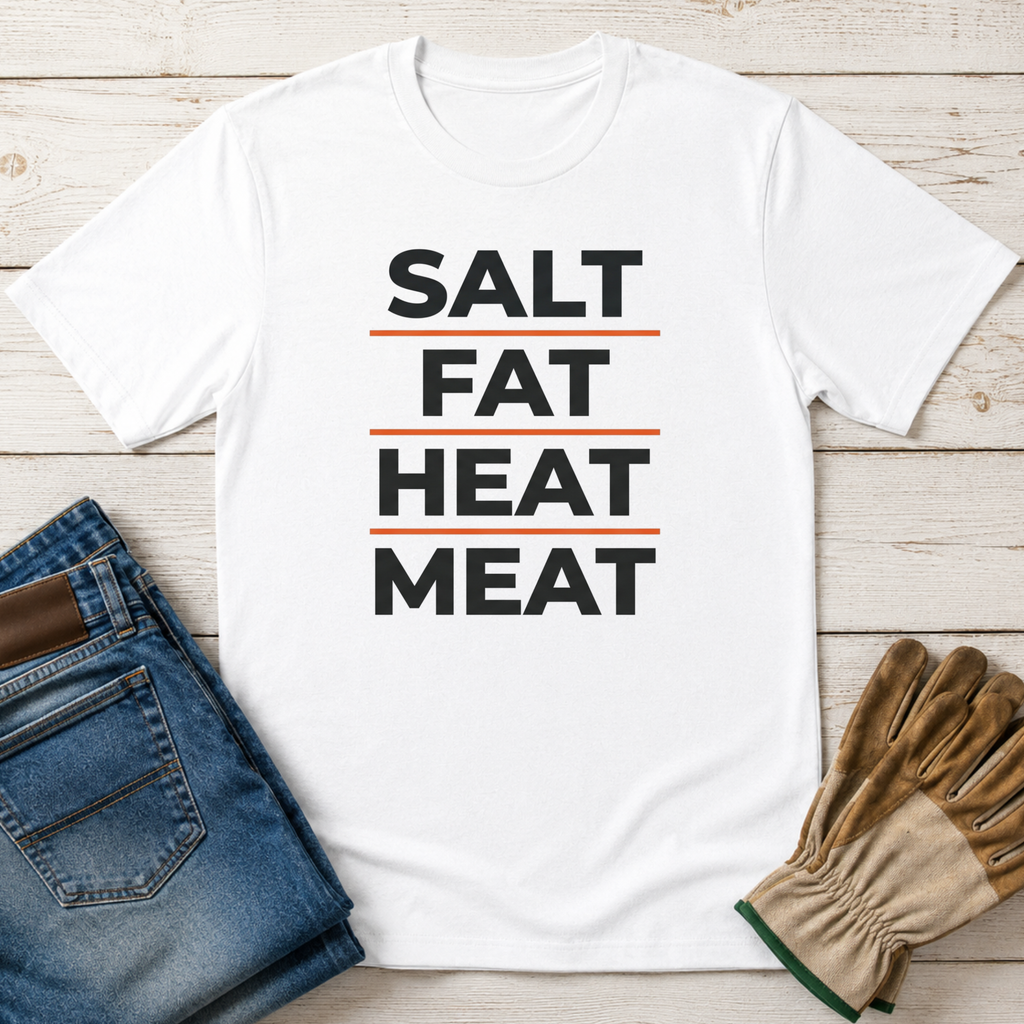 Salt Fat Heat Meat T-Shirt