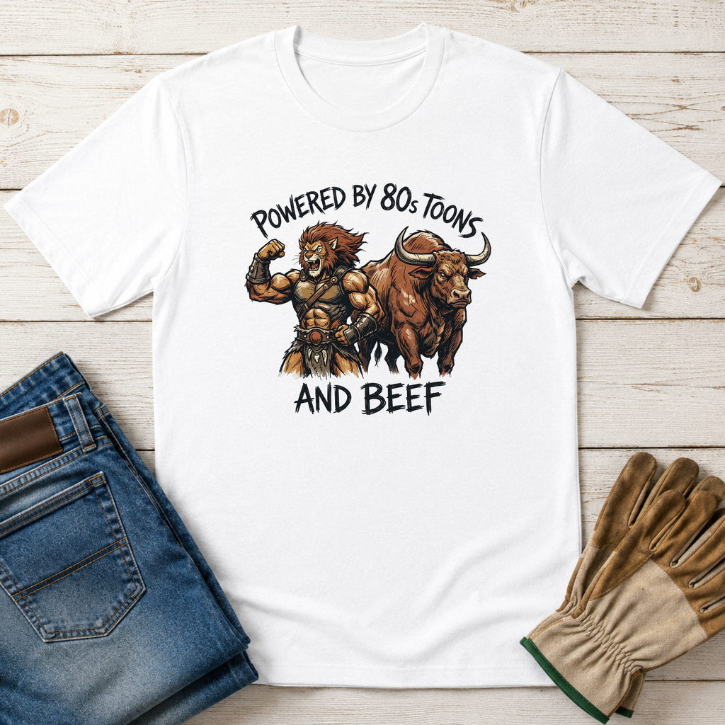 Powered by 80s and Beef T-Shirt
