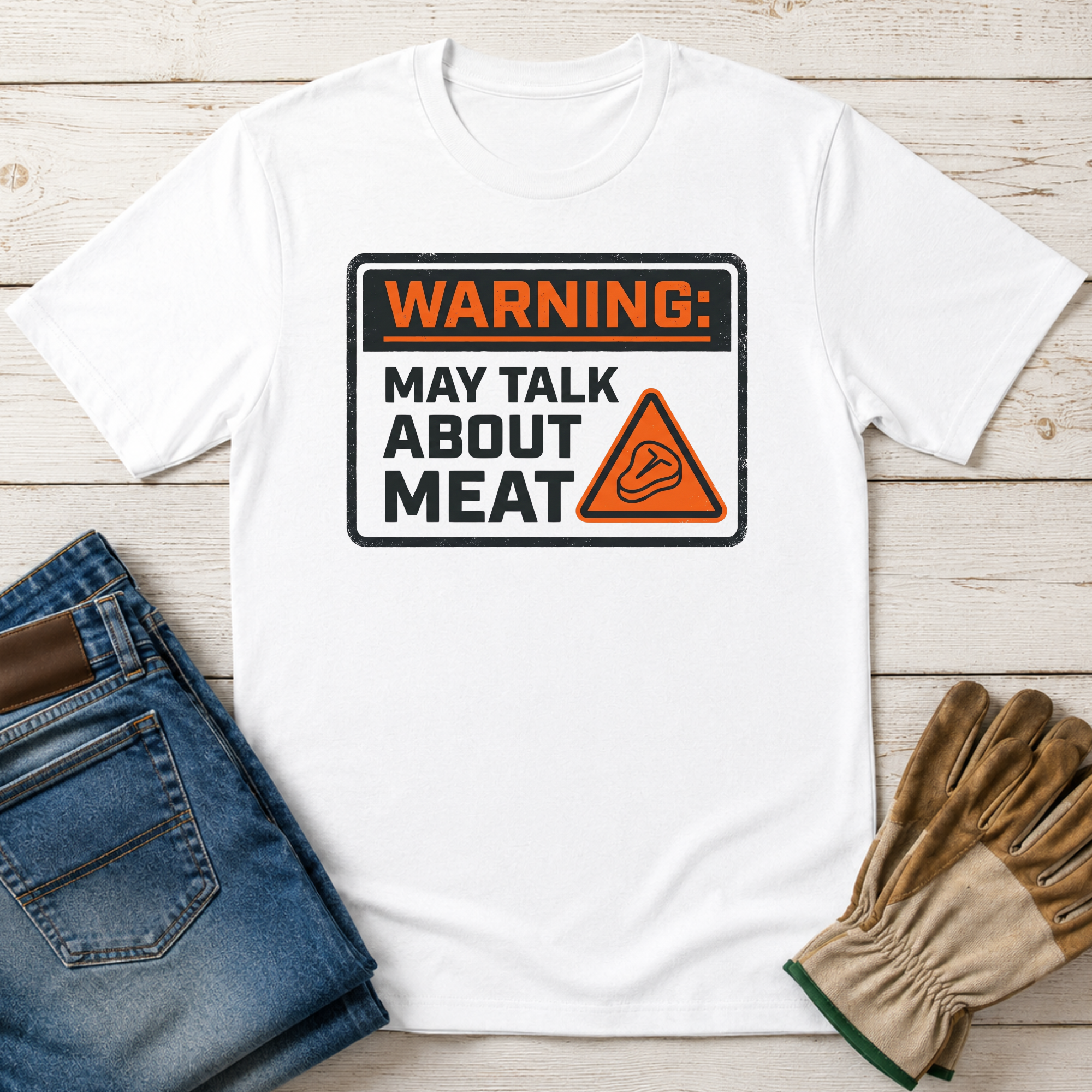 Warning: May Talk About Meat T-Shirt