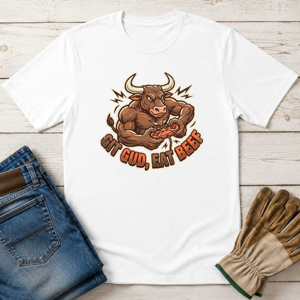 Git Gud Eat Beef Gamer T-Shirt