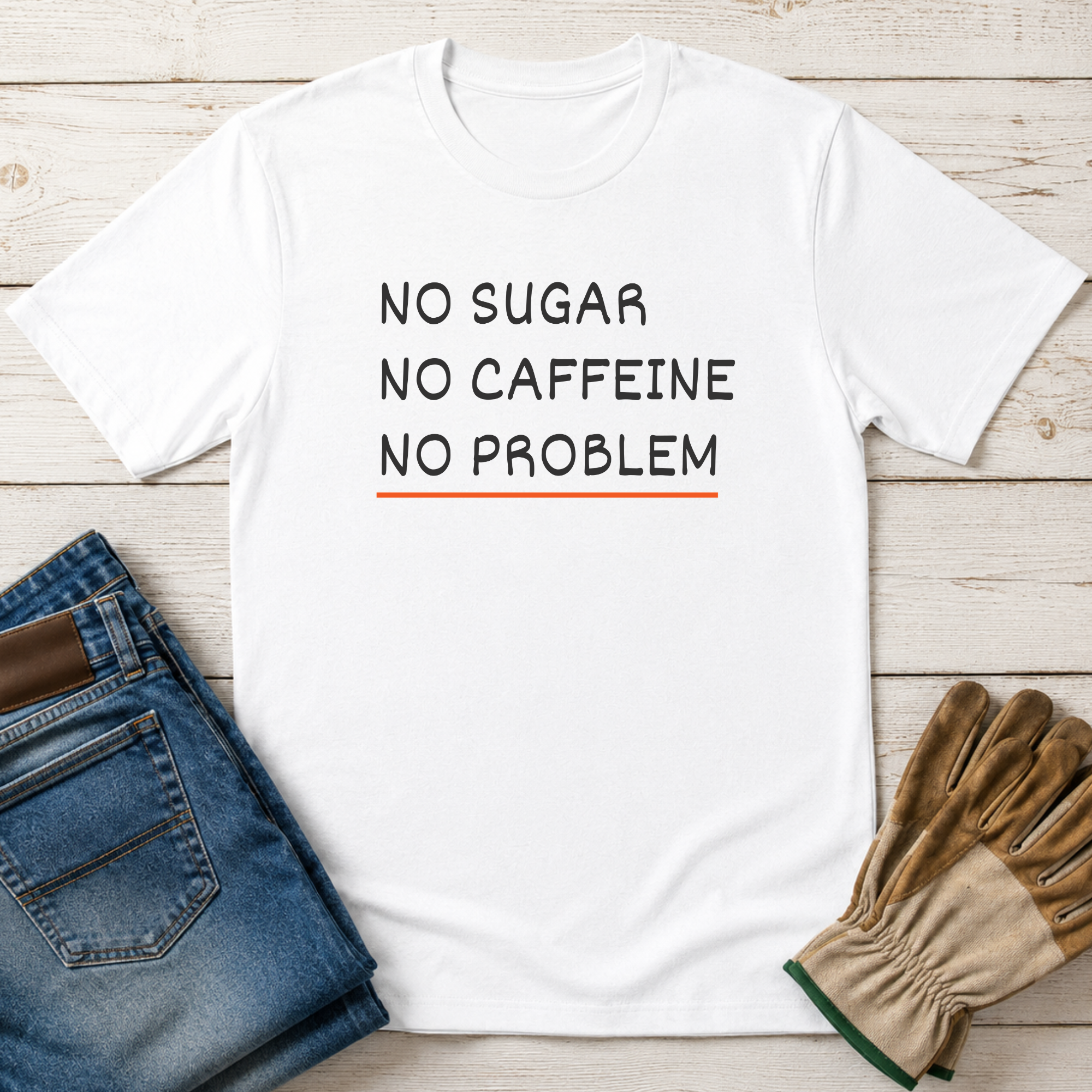 No Sugar No Caffeine No Problem T-Shirt