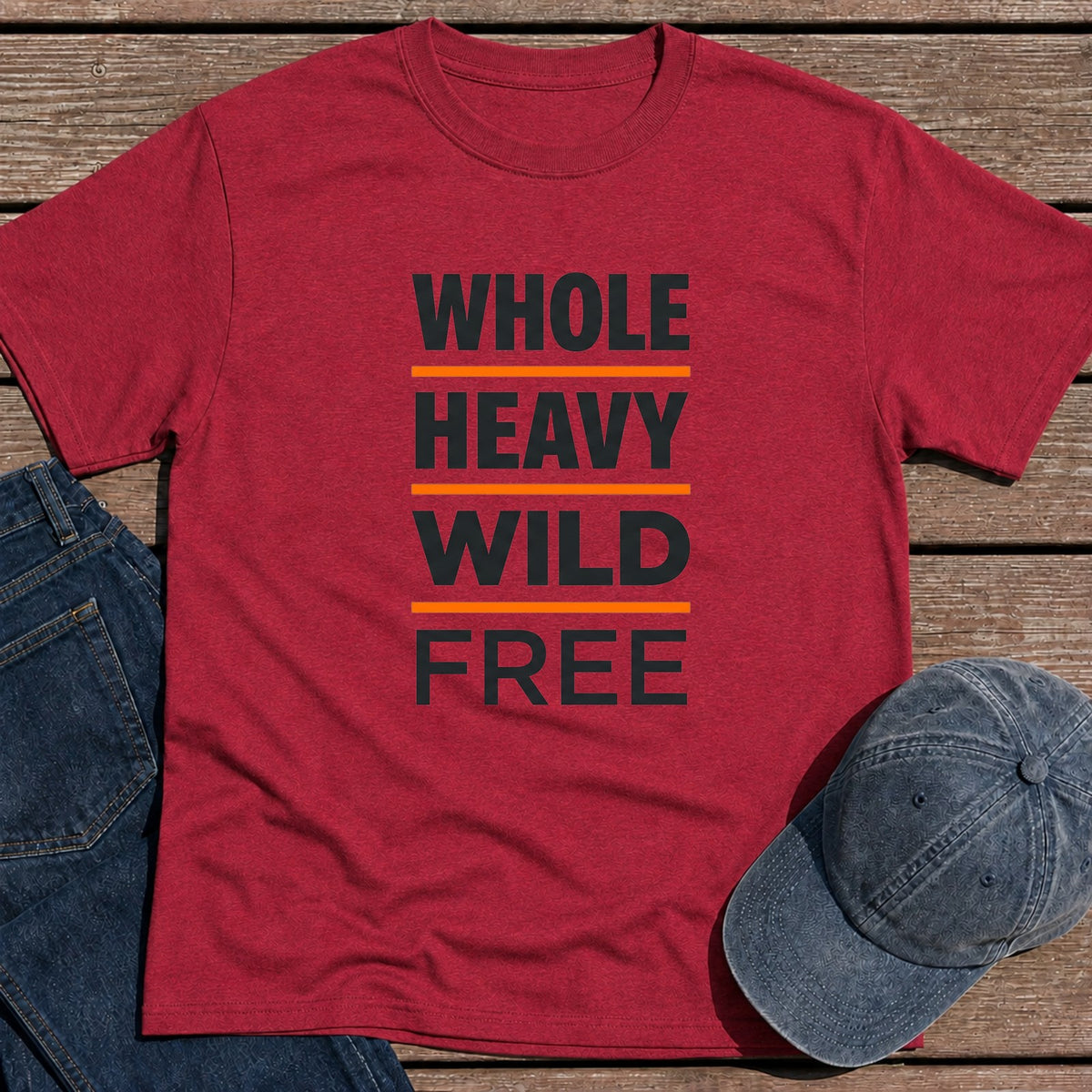 Wild & Free T-Shirt - Antique Cherry Red