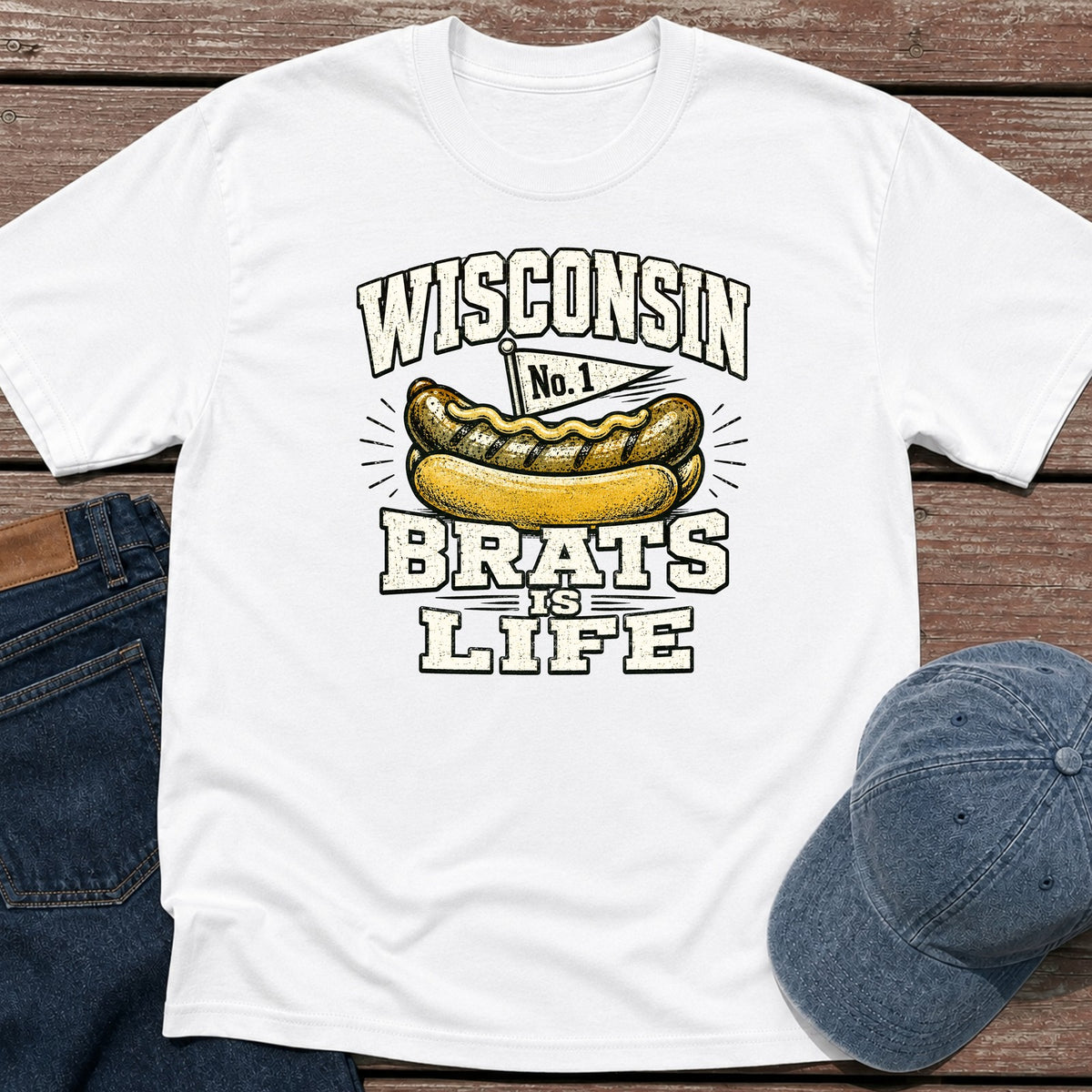 Wisconsin Brats T-Shirt - White