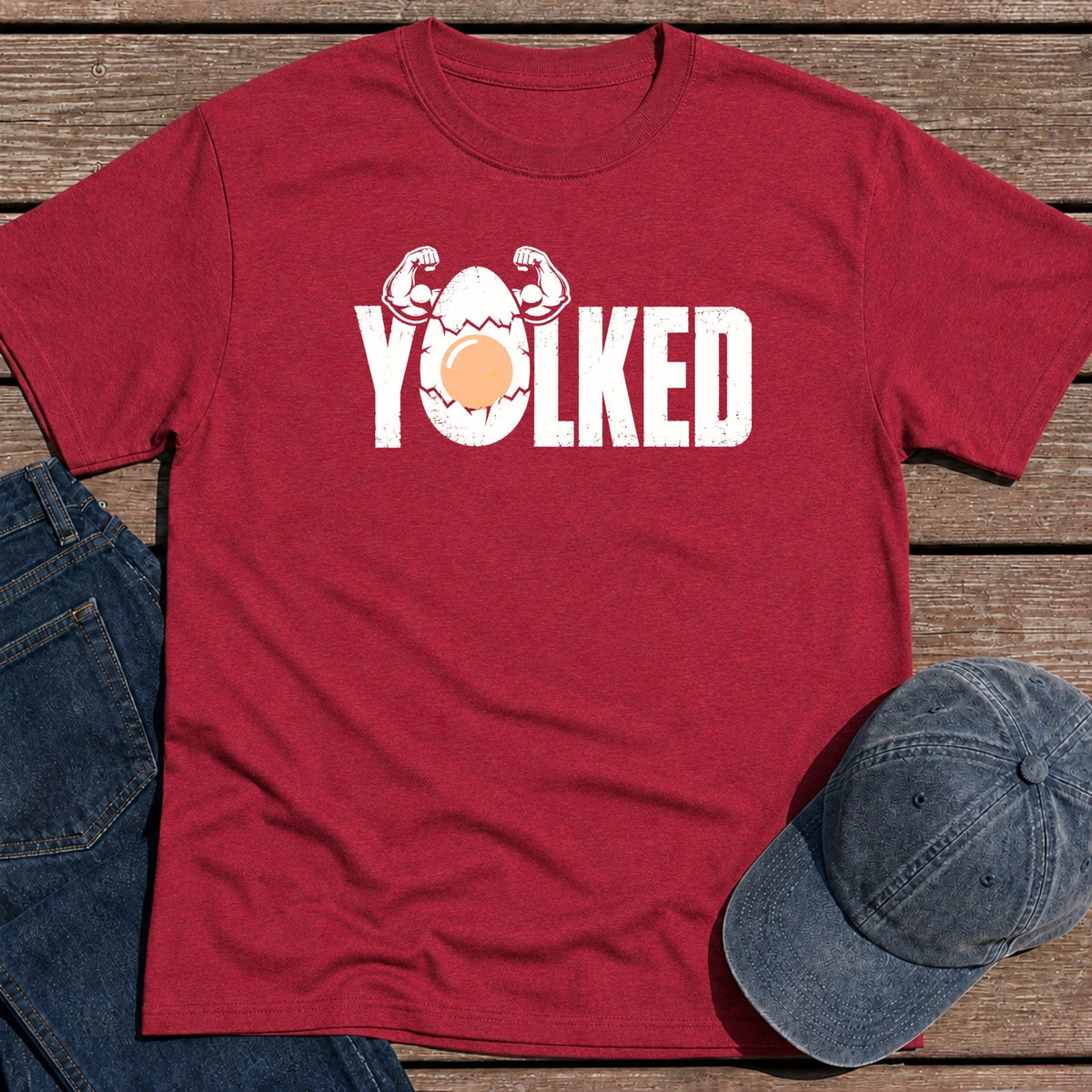 Yolked T-Shirt - Antique Cherry Red