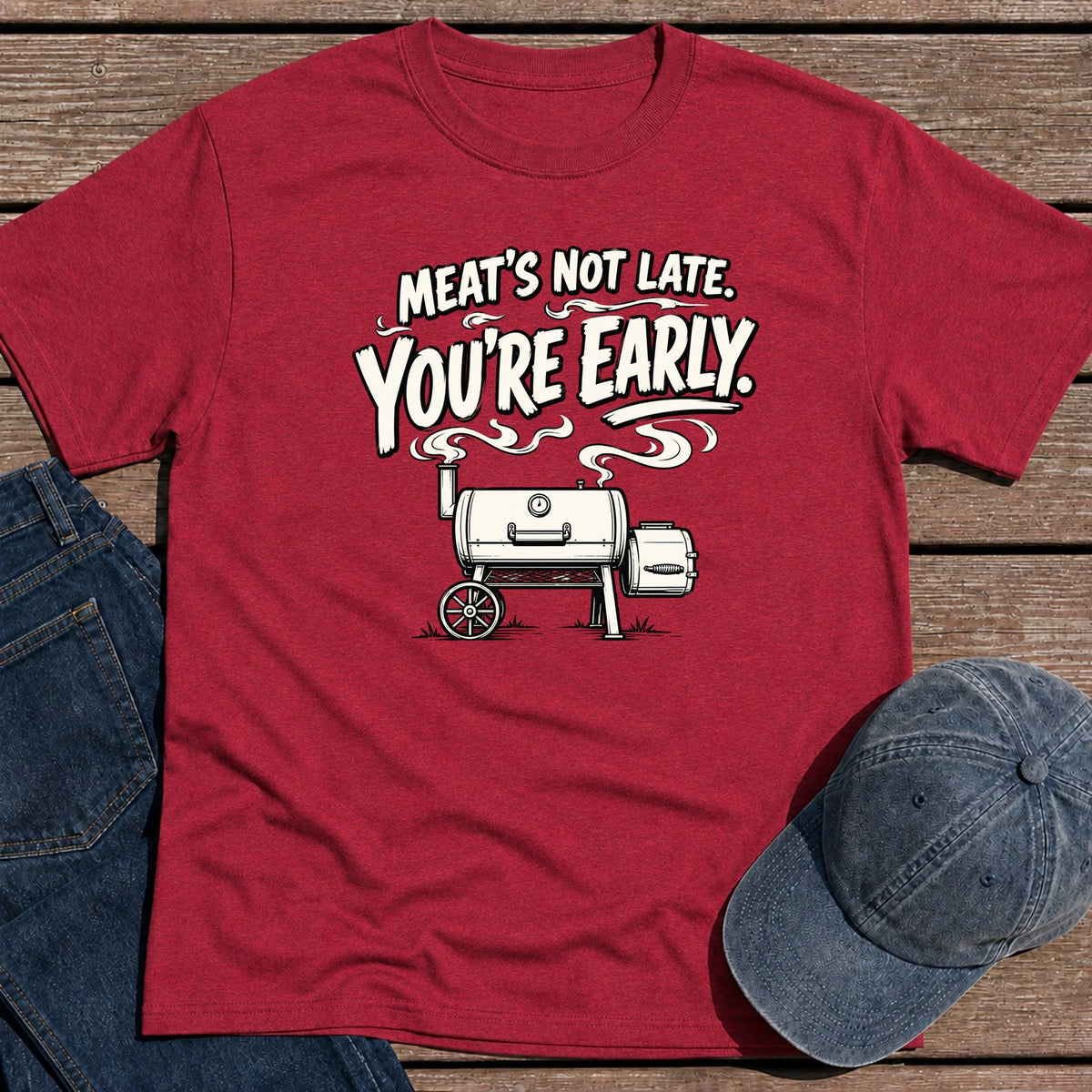 You're Early T-Shirt - Antique Cherry Red